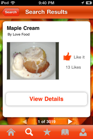 ifood.tv iphone app search result